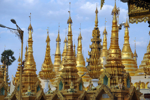 Forest of golden stupas, Shwedagon Paya