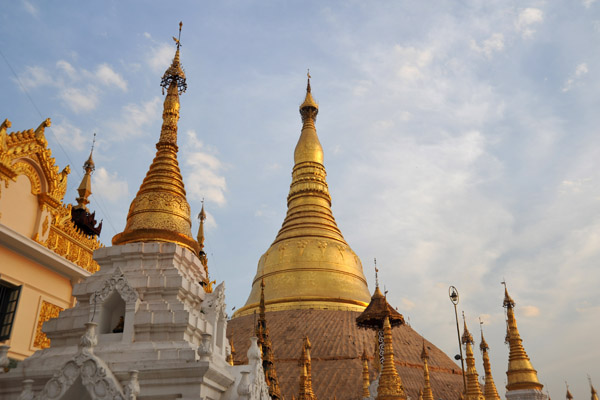 Shwedagon Paya houses the relics of four past Buddhas - Kakusandha, Konagamana, Kassapa and Gautama, the historical Buddha