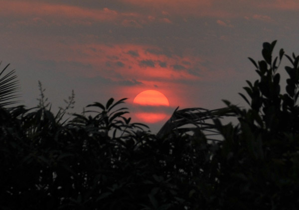 Sunset from the top of Singutara Hill, Yangon