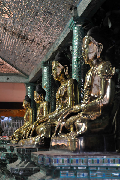 Glistening Buddha images, Shwedagon Paya