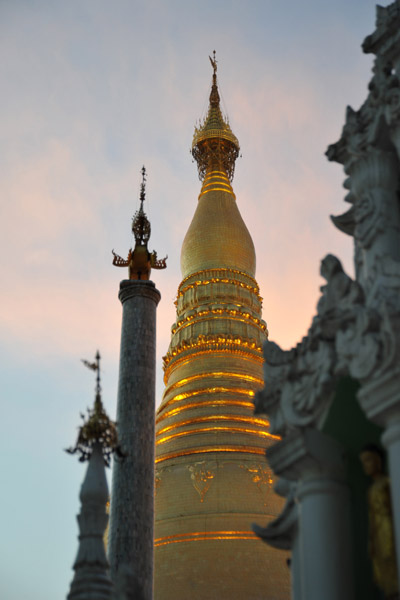 Planetary posts with the main stupa