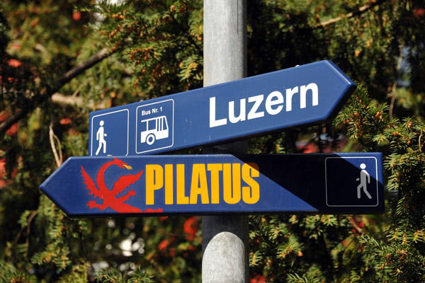 Bus to Luzern at the base of Pilatus
