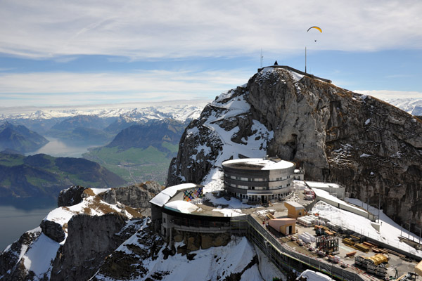 Pilatus Kulm summit station from the Esel viewpoint