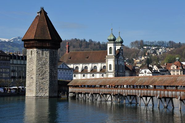Water Tower, Chapel Bridge, Jesuit Church, Lucerne