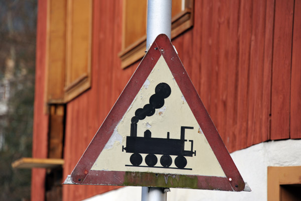 Old Railway Crossing sign, Goldau