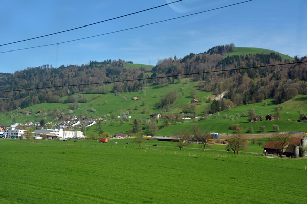 Canton Schwyz from the train from Luzern