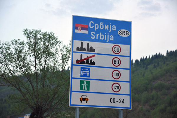 Speed limits for Serbia