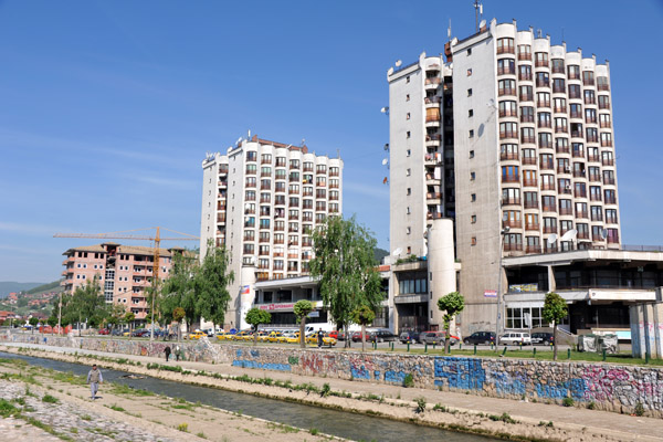 Highrises along the Raka River, Novi Pazar