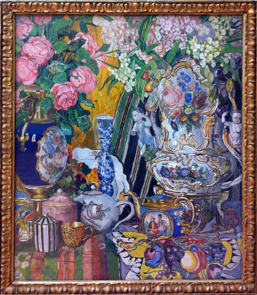 Porcelain and Flowers, A.Ya. Golovin, 1915