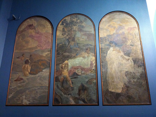 The Judgement of Paris Triptych, Mikhail Vrubel, 1893 - Minerva; Venus, Cupid and Paris; Juno