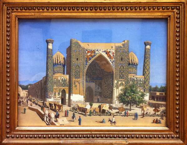 Madrasan Shir-Dor at Registan Square, Samarkand, V.V. Vereshchagin