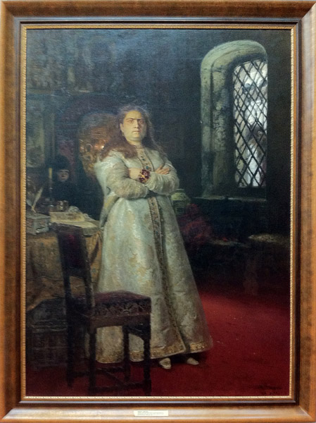 Tsarina Sophia Alekseyevna (1657-1704), regent of Peter the Great during his minority, I.E. Repin, 1879