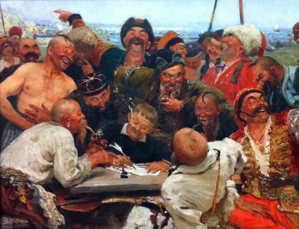 Cossaks writing to the Turkish Sultan, 1880-1890, Ilya Repin