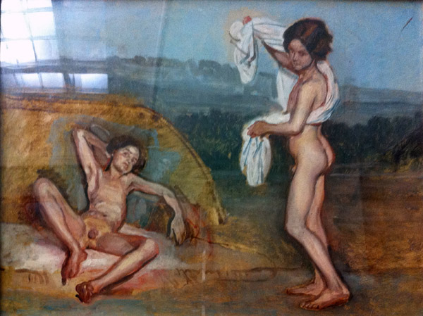 Half Laying and Standing Nude Boys in the Landscape, A.A. Ivanov