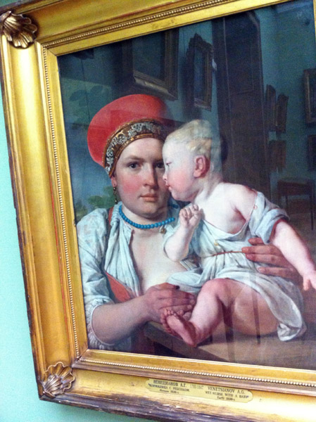 Wet Nurse with a Baby, A.G. Venetsianov, early 1830s