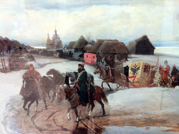 Procession of the Tsaritsa's Vernal Pilgrimage During the Reign of Tsar Aleksey, V.G. Shvartcz, 1868