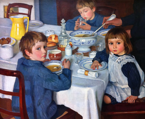 At Breakfast, Z.Ye. Serebryakova, 1914