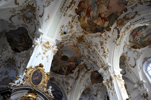Amazingly ornate 18th C. interior of the Abbey Church, Kloster Andechs