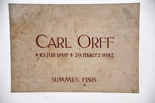 The tomb of Carl Off (1895-1982), composer of the Carmina Burana