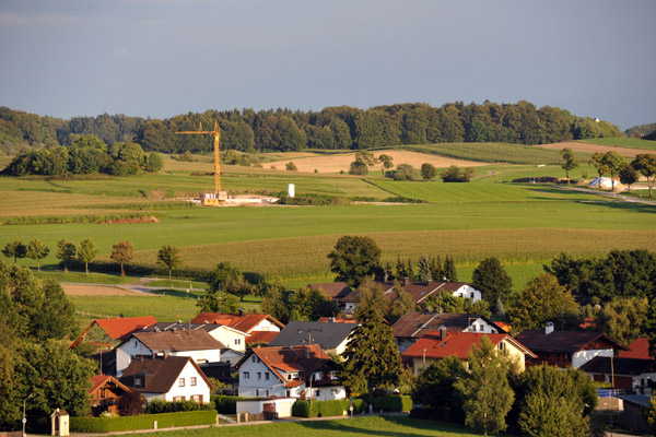 View of the countryside around Andechs from the Holy Mountain