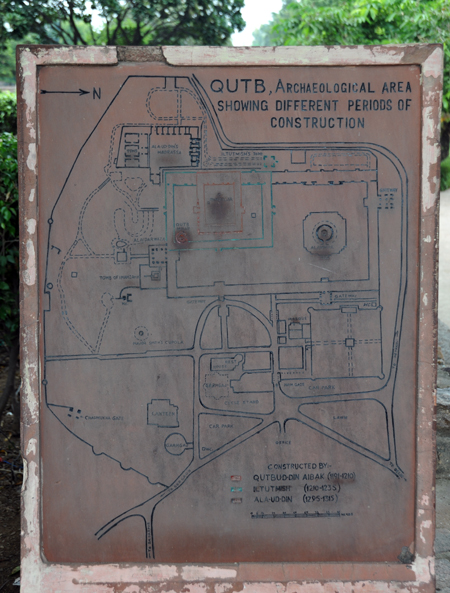Map of the Qutub Minar Complex