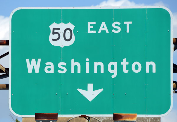 US 50 East to Washington