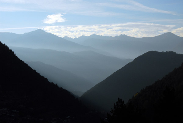 Early morning looking east, Valle d'Arinsal, Andorra
