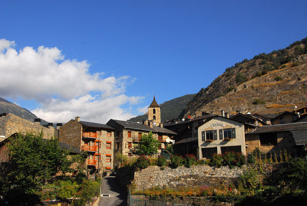 The quaint Andorran village of Ordino on the road to Arcalis