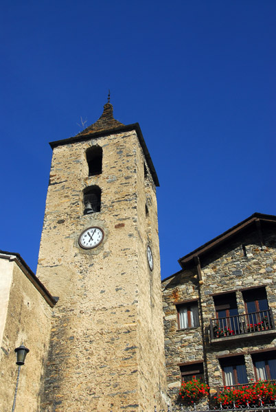 Medieval church on Ordino's town square