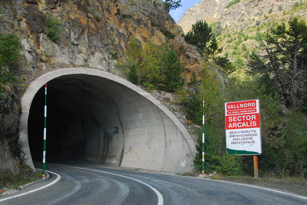 Tunnel on the Carretera General, Arcalis
