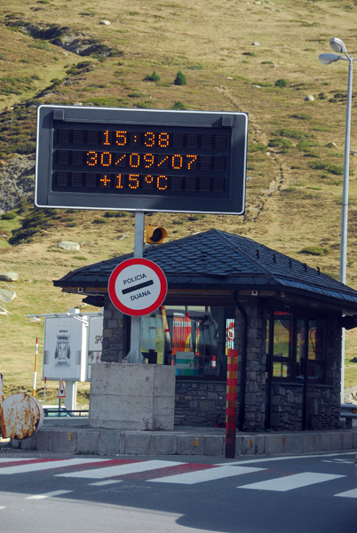 Andorra-France border post, Pas de la Casa