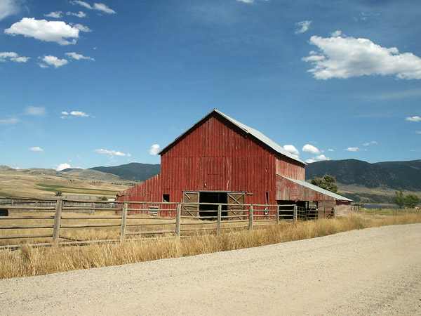 Red barn, Madison Valley, Montana