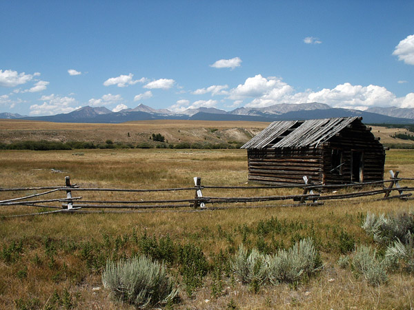 Abandoned log cabin, Upper Big Hole Valley, Montana