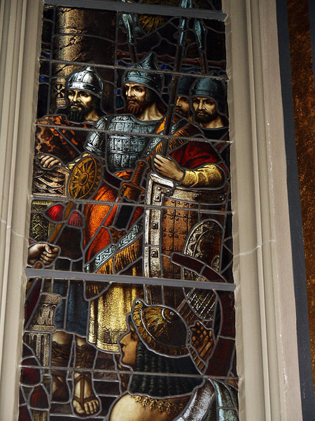 Cathedral of St. Helena stained glass - Soldier (Numbers XXIV)