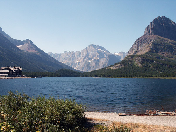 Swiftcurrent Lake with Mount Gould on the right, Many Glacier Area, Glacier National Park