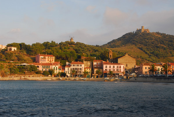 Port of Collioure with the windmill and Fort St. Elmo