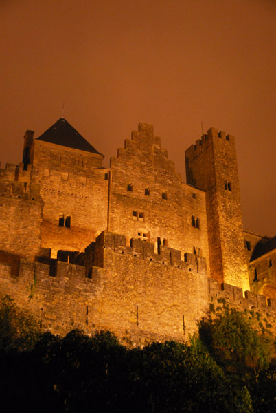 Château Comtal, Carcassonne, night