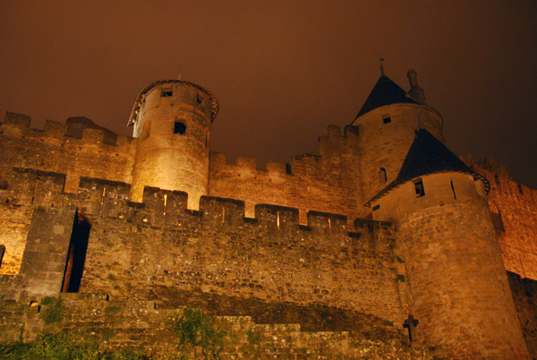 Ramparts of the walled city of Carcassonne
