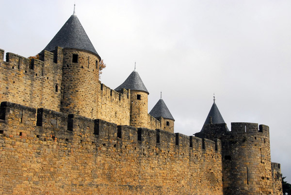 Lices Hautes - Tour des Prisons, Tour du Castéra, Tour du Plo (inner wall), Tour Cautière (outer wall)