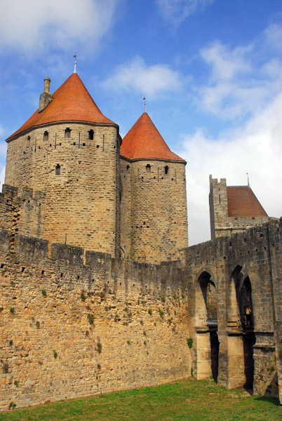 Porte Narbonnaise, dry moat, Carcassonne