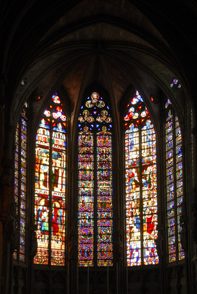 Windows behind the main altar, St. Nazaire