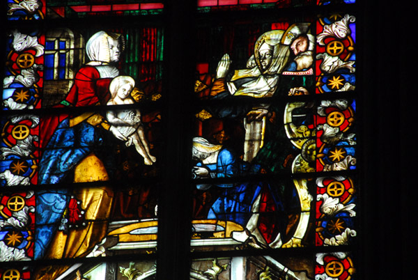 13-14th C. stained glass, St. Nazaire, Carcassonne