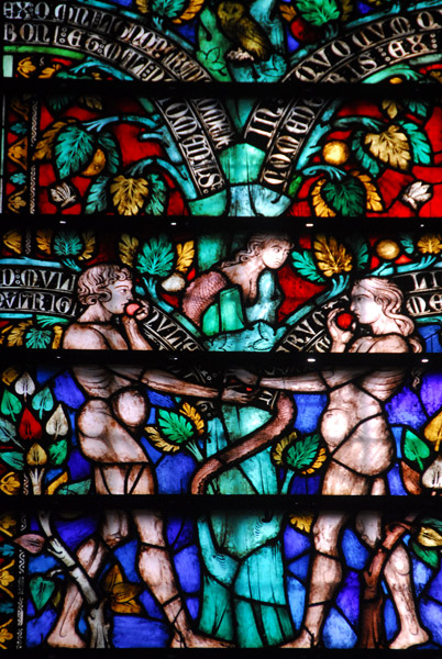 Adam & Eve as the roof of the family tree of Jesus, St. Nazaire