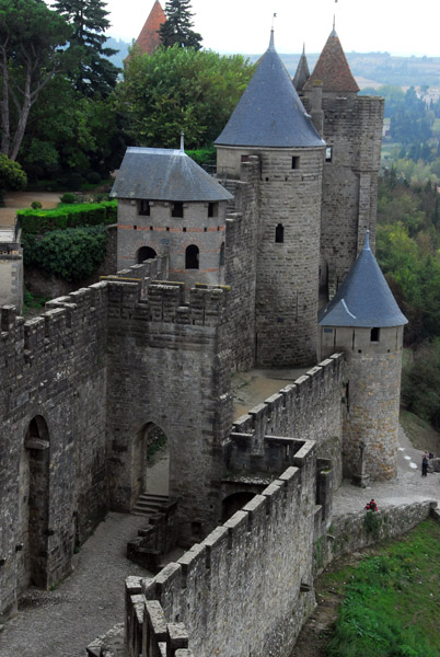 Porte de l'Aude from the castle, Carcassonne