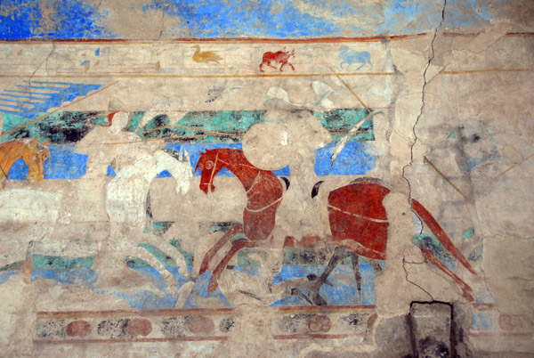 Wall painting, Château Comtal, Carcassonne
