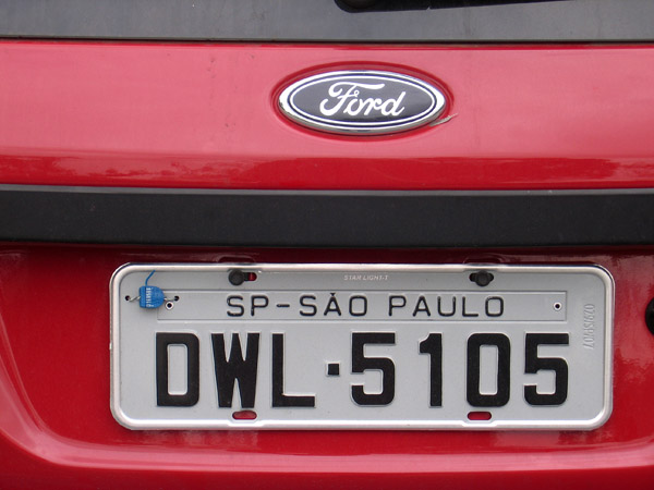 Brazilian license plate - São Paulo SP