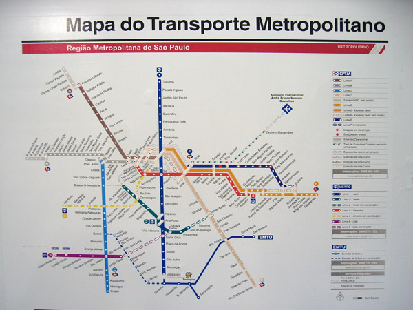 Metropolitan Transit Map - So Paulo