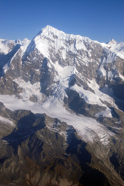 Mt. Numbur (6957m/22,825ft) and its glacier, Nepal