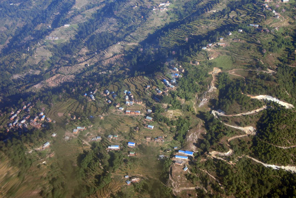 Terraced hillside near Kathmandu, Nepal