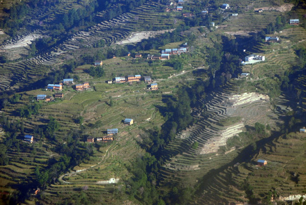 Terraced hillside near Kathmandu, Nepal